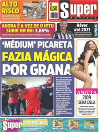 Capa do jornal Super Notícia 28/12/2018
