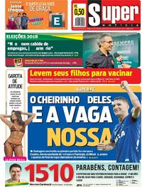 Capa do jornal Super Notícia 30/08/2018