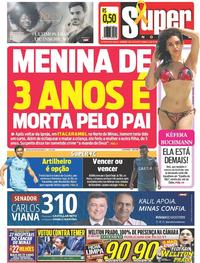 Capa do jornal Super Notícia 30/09/2018