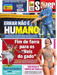 Capa do jornal Super Notícia 08/08/2019