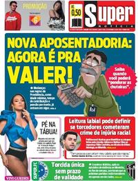 Capa do jornal Super Notícia 13/11/2019