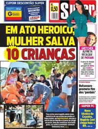 Capa do jornal Super Notícia 14/08/2019