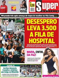 Capa do jornal Super Notícia 15/11/2019