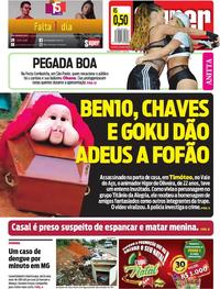 Capa do jornal Super Notícia 21/11/2019