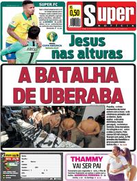 Capa do jornal Super Notícia 28/06/2019