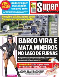 Capa do jornal Super Notícia 28/12/2019