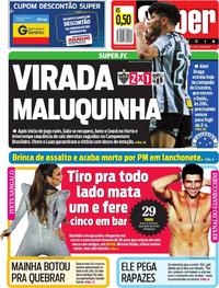 Capa do jornal Super Notícia 30/09/2019
