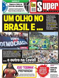 Capa do jornal Super Notícia 01/06/2020