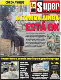 Capa do jornal Super Notícia 02/04/2020