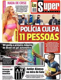 Capa do jornal Super Notícia 10/06/2020