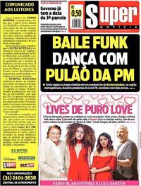 Capa do jornal Super Notícia 12/06/2020