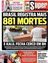 Capa do jornal Super Notícia 13/05/2020