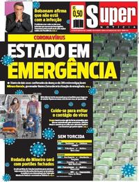 Capa do jornal Super Notícia 14/03/2020