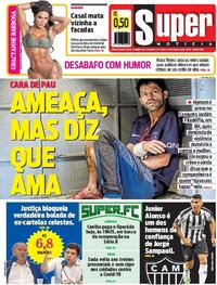 Capa do jornal Super Notícia 14/08/2020