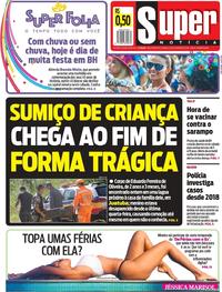 Capa do jornal Super Notícia 15/02/2020