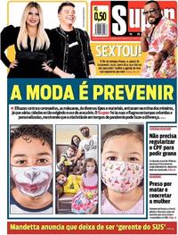 Capa do jornal Super Notícia 17/04/2020