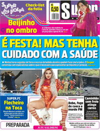 Capa do jornal Super Notícia 19/02/2020