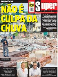 Capa do jornal Super Notícia 21/01/2020