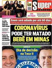 Capa do jornal Super Notícia 21/05/2020