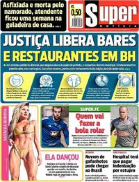 Capa do jornal Super Notícia 21/07/2020