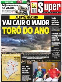 Capa do jornal Super Notícia 22/01/2020
