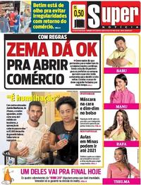 Capa do jornal Super Notícia 23/04/2020