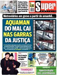 Capa do jornal Super Notícia 23/06/2020