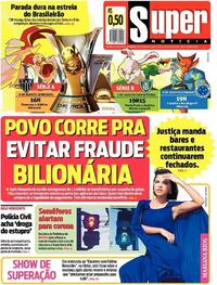 Capa do jornal Super Notícia 23/07/2020
