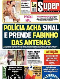 Capa do jornal Super Notícia 23/10/2020