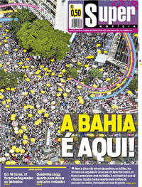 Capa do jornal Super Notícia 25/02/2020