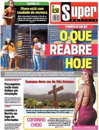 Capa do jornal Super Notícia 25/05/2020