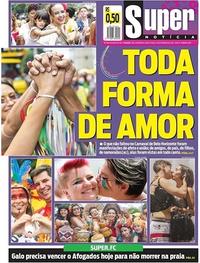 Capa do jornal Super Notícia 26/02/2020
