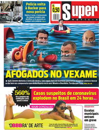 Capa do jornal Super Notícia 28/02/2020