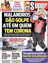 Capa do jornal Super Notícia 28/05/2020