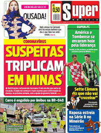 Capa do jornal Super Notícia 29/02/2020