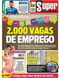 Capa do jornal Super Notícia 29/06/2020