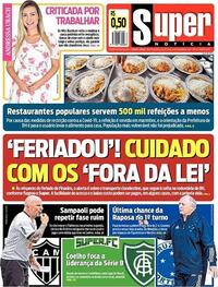 Capa do jornal Super Notícia 30/10/2020