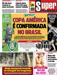 Capa do jornal Super Notícia 02/06/2021