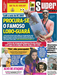 Capa do jornal Super Notícia 02/09/2021
