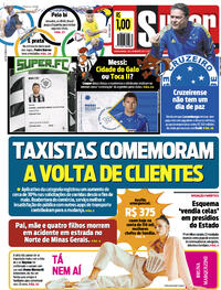 Capa do jornal Super Notícia 06/08/2021
