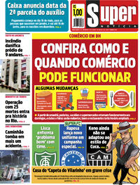 Capa do jornal Super Notícia 07/05/2021