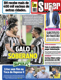Capa do jornal Super Notícia 11/06/2021