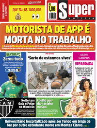 Capa do jornal Super Notícia 13/10/2021