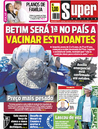 Capa do jornal Super Notícia 15/06/2021