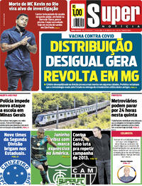 Capa do jornal Super Notícia 18/05/2021
