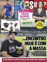 Capa do jornal Super Notícia 18/08/2021