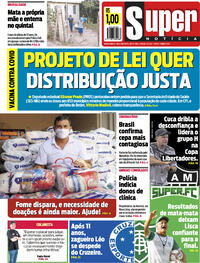 Capa do jornal Super Notícia 21/05/2021