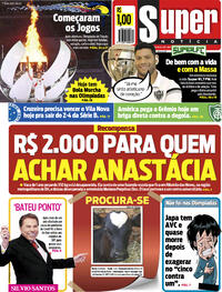 Capa do jornal Super Notícia 24/07/2021