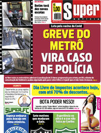 Capa do jornal Super Notícia 27/05/2021