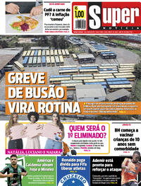 Capa do jornal Super Notícia 25/01/2022